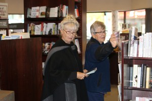 Apparently these book lovers can't resist the offerings at Audreys.